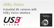 JAI CCD/CMOS cameras with USB3 Vision interface